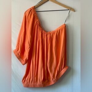 One Shoulder Crepe Top